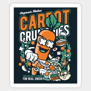 Retro Cereal Box Carrot Crunchies // Junk Food Nostalgia // Cereal Lover Sticker